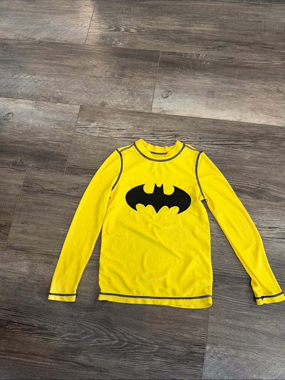Batman Yellow Batman Logo Long Sleeve Shirt